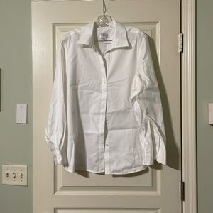 Foxcroft fitted white long sleeve blouse. Size XXL